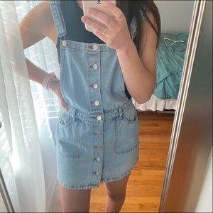 denim overall dress